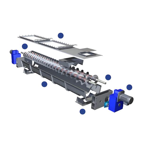 Transporteur à vis sous vide pneumatique en acier inoxydable pour poudre de PVC avec tube à auger