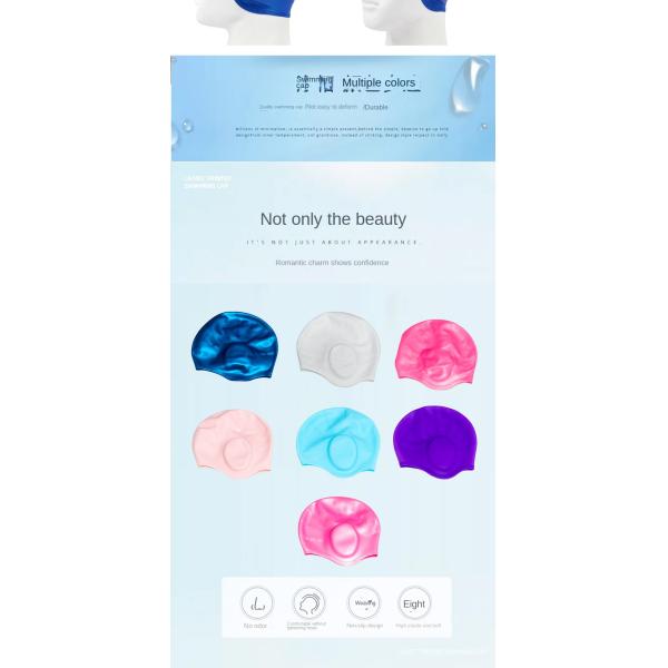 Chapeau de bain pour femmes Protecteur contre l'humidité Pour les oreilles Cheveux longs Bonnet de bain sans odeur