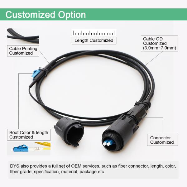 IP67 Waterproof FTTA Patch Cord Fiber Optic Cable Assemblies
