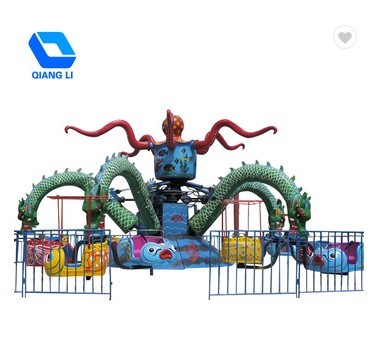 Outdoor Amusement Park Thrill Rides 30 Persons Rotary Octopus Carnival Ride