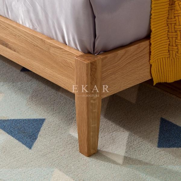 New Modern Design King Size Solid Wood Wooden Furniture Double Bed