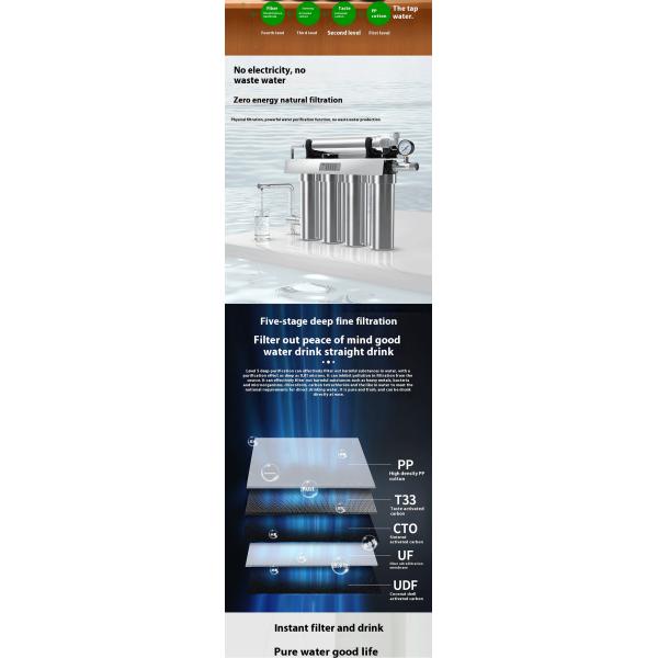 Purificateur d'eau en acier inoxydable à cinq étages
