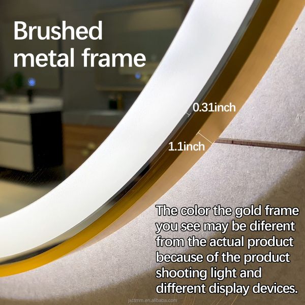 Aluminium Framed LED Round Bathroom Mirror With Smart Touch Screen