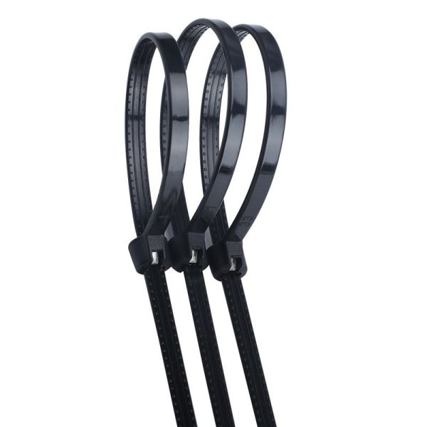 100 Pcs Pack Self Locking Plastic Metal Inlay Cable Ties Metal Inlay Cable Tie Seal 8*200mm