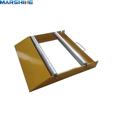 Cable Laying Construction In Electric Brown Cable Reel Drum Roller Stand