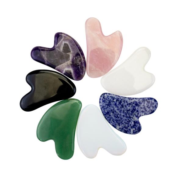 4 части подняли нефрит Gua Sha кварца