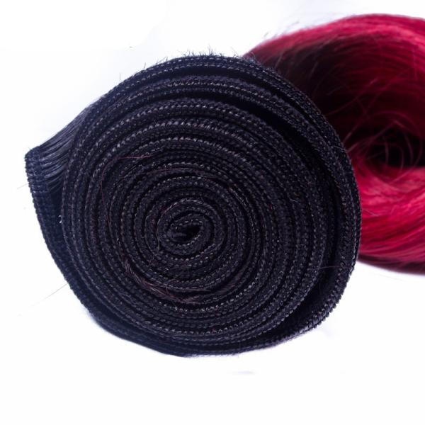 Funmi Curly Malaysian Virgin Curl #1b/burg Human Hair Extension Human Hair Weaves 2 Tone Color Hair Ombre Curly Hair
