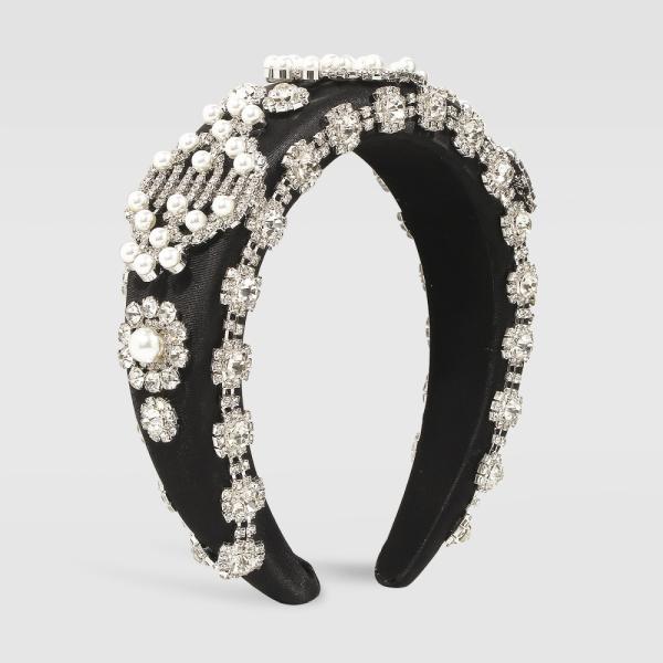 Heavy industry fashion sponge bride diamond pearl headbands creative luxury headband hair accessories