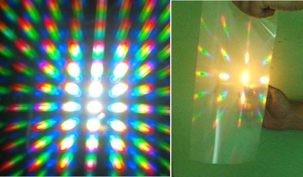Cyan / red / blue diffraction 3d fireworks glasses lense for travel site