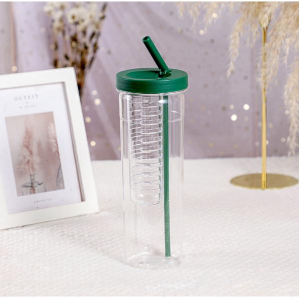 Чашки эспрессо OEM 700ml пластиковые с соломой и крышкой