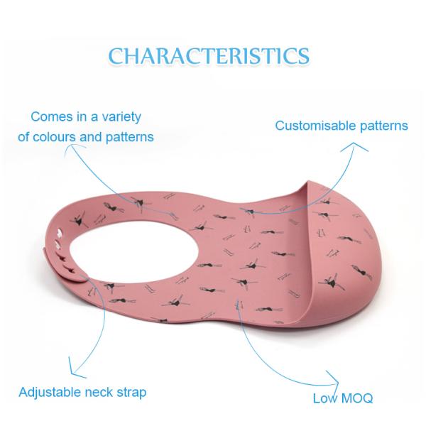 Convenient Medical Grade Food Silicone SGS Milk Feeding Bibs