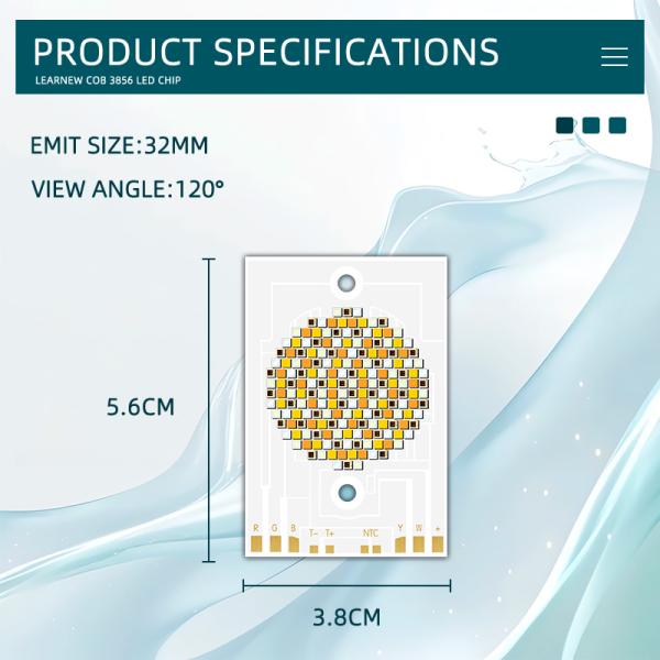 5-in-1 RGBWW COB LED Chip 300W 500W 460/520/620NM for Stage Lighting and DIY Projects