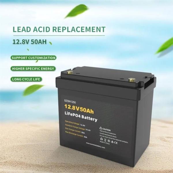 Deep Cycle Lead Acid Replacement Battery LiFePo4 12V 50AH Energy Storage Battery