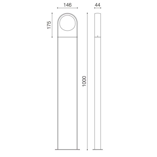 Outdoor Modern Porch Lights IP54 SMD LED Light Garden Stand Column Lawn Light