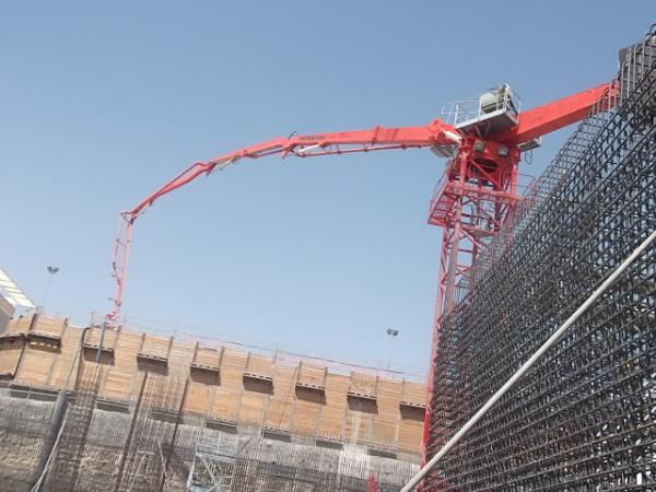 HG34 Tower Concrete Placing Boom 5″×3000 Hose Dimensiona Ccurate Boom Positioning