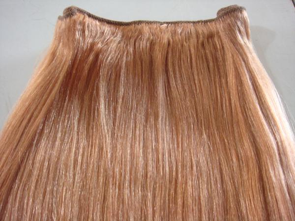 Paquet de 100g et fermeture Extensions de cheveux à tisser blonds raides