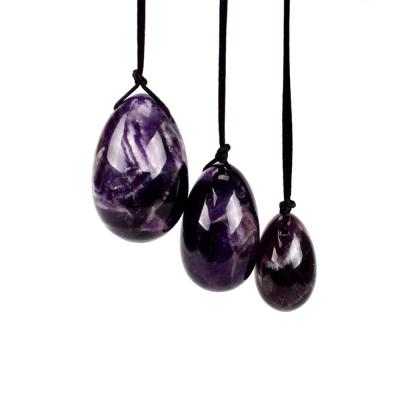 3 en 1 améthyste Undrilled Yoni Egg