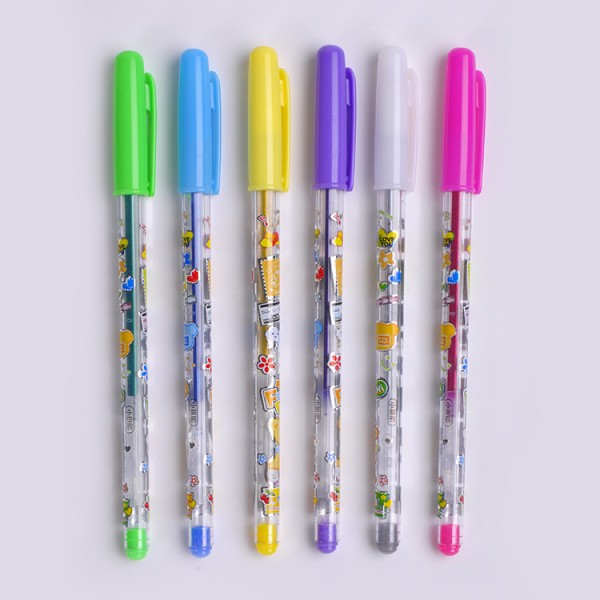 Wholesale printing colourful cartoon blink gel ink pen