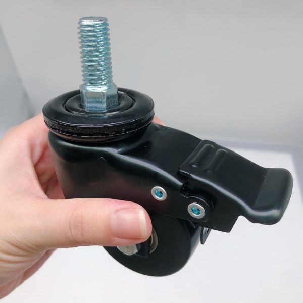 Luxury Style 50mm 2 Inch 150KGS Modified PP PO All Black Swivel Double Ball Bearings Heavy Duty Caster Wheel