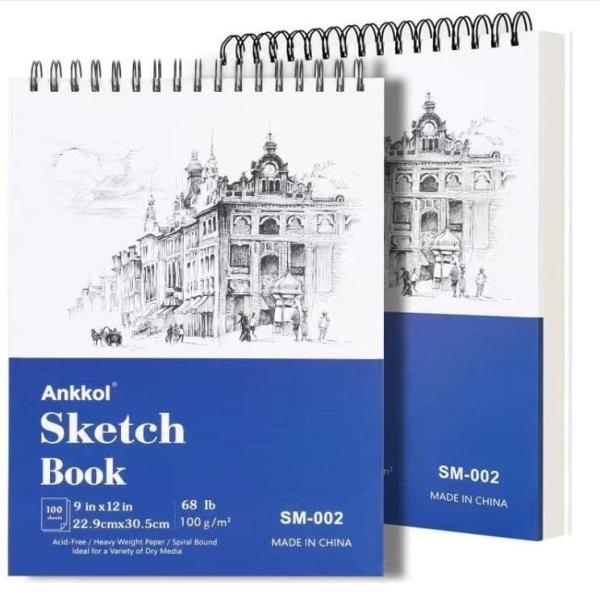 A5 Spiral Bound Sketchbook 100 Sheets of Sturdy Acid Free Drawing Paper for Adults Teens