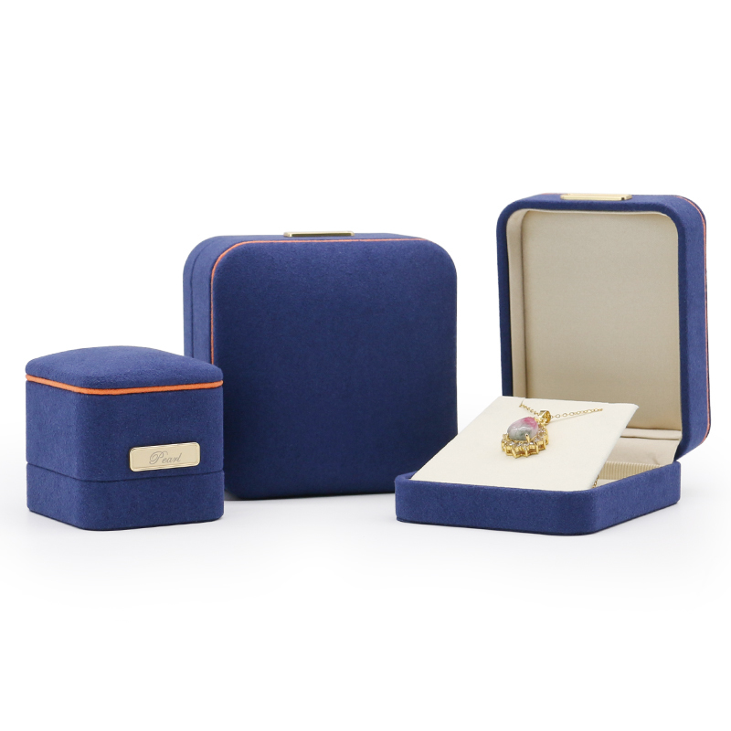 Luxury Microfiber Jewelry Packaging Box For Ring Pendant Earrings Bracelet Necklace