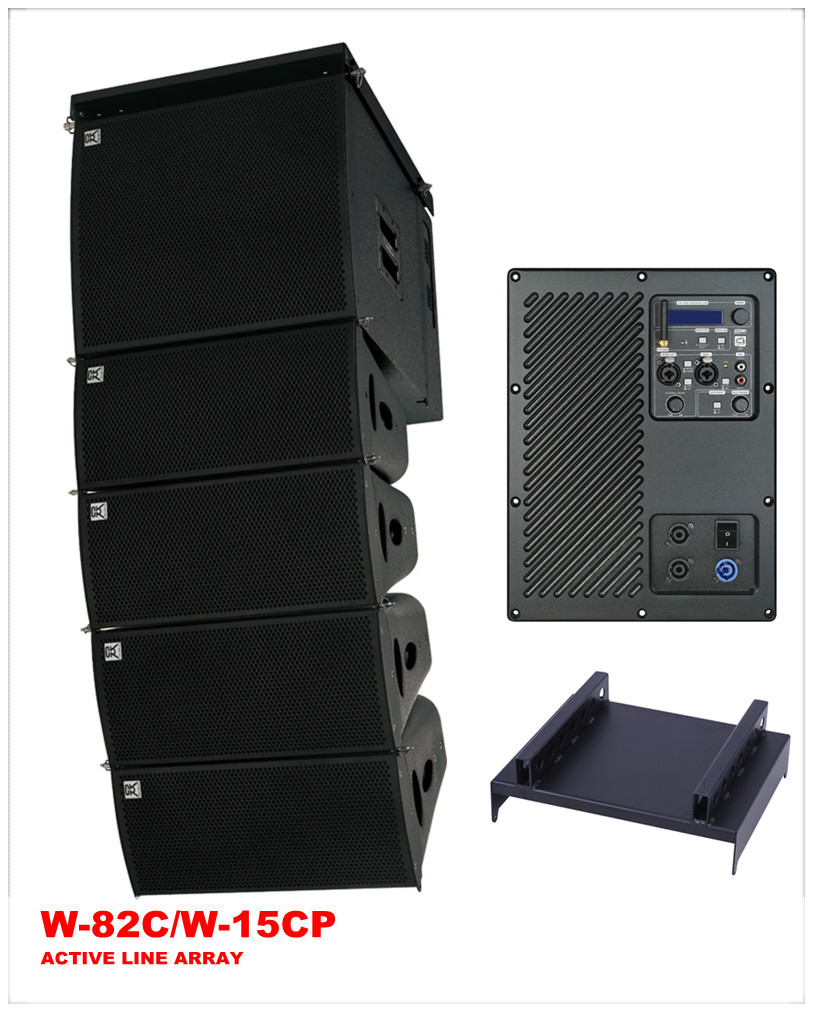 Single 10 Inch Active Line Array Speaker System Birch Plywood