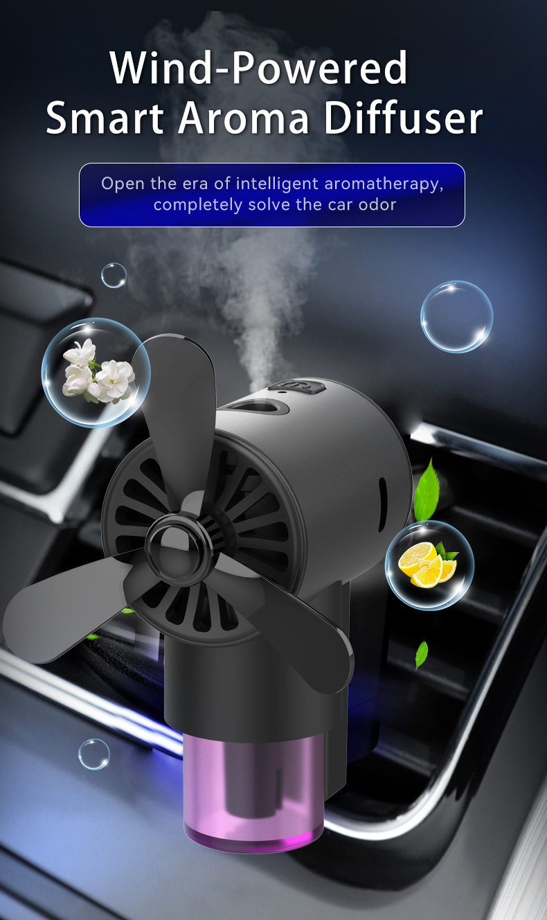 Fragrance Manufacturers Automatic Power on and off Luxury Car Perfume Smart Diffuser Custom Car Air Freshener With Logo