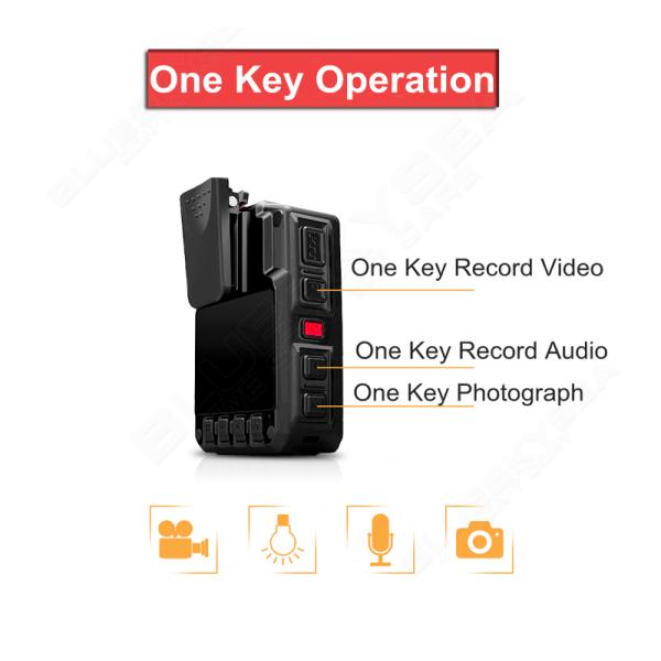 câmera vestida corpo de 1296P Bluetooth HD para a bateria dos civis 2pcs 1950mAh