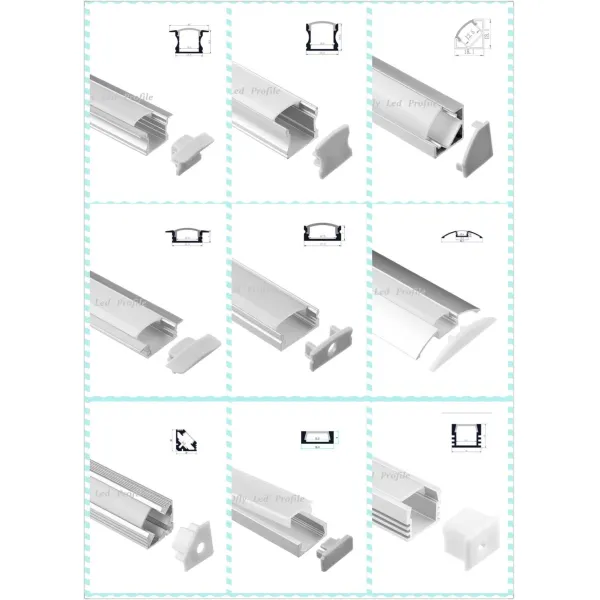 6063 T3-T8 Aluminum Alloy Recessed LED Profile with Anodized Finish and Customized Length Options