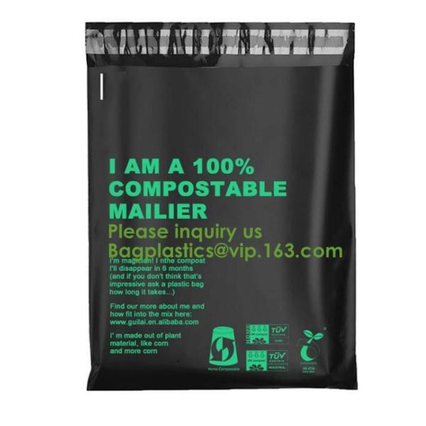 Corn starch Eco Bio Plant based PLA+PBAT Mailing Bag Waterproof Clothing Pouch Compostable Self-Seal Eco Express Bag