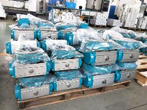 OEM Double Action Pneumatic Actuator Aluminum Alloy Rack Pinion Type