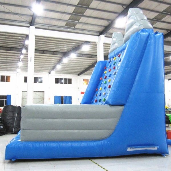 Blue Mountain Inflatable Climbing Wall with Cushioned Landing Area