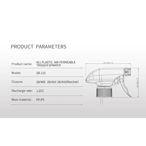 Best Quality 28/400 28/410 Plastic Foam Trigger Sprayers Water Spray Head 500ml Bottle Garden Nozzle Tube Sprayer Trigger