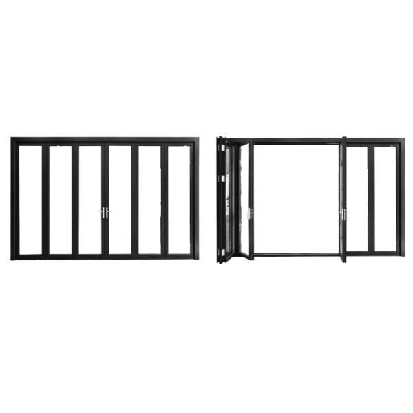 Двери патио алюминиевого сплава Bifold отбрасывают перерыв восходящего потока теплого воздуха энергии эффективный 2.0mm