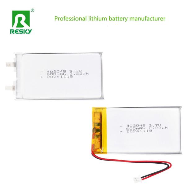 Lithium Ion Polymer Battery 403048 3.7V 600mAh 2.22wh Lipo Battery Cell For Pet Gps Tracker