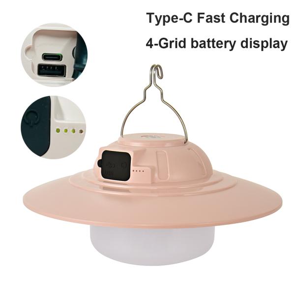 Multifunctional LED Camping Lamp Outdoor Camping Lantern with Hook Emergency use USB Charging with 4 mode