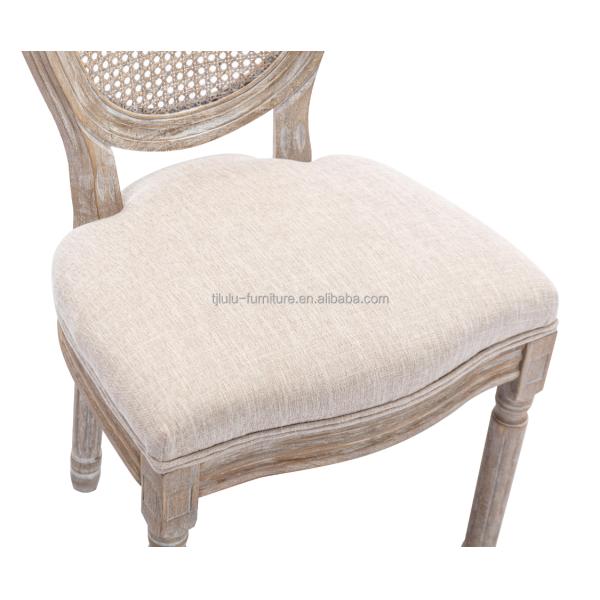 Rubber Wood Frame Material Nordic Upholstery Banquet Louis Chair for Living Room Weddings