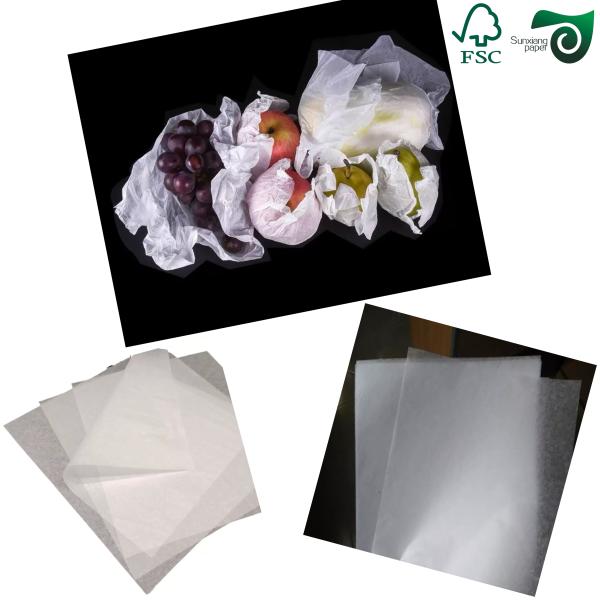 15gsm 17gsm 86cm 90cm Width White Translucent Tissue Paper Roll For Fruit Wrapping