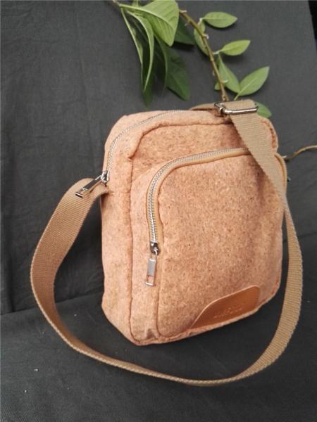 vegan cork shoulder bag, vegann cork cross bag