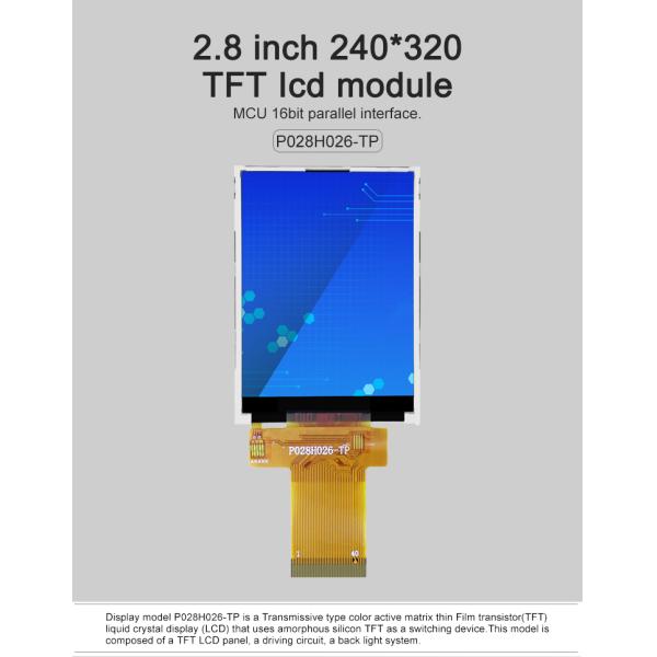 Polcd 12 0'CLOCK 240x320 2,8-дюймовый Ili9341v 16-битный сенсорный TFT-экран