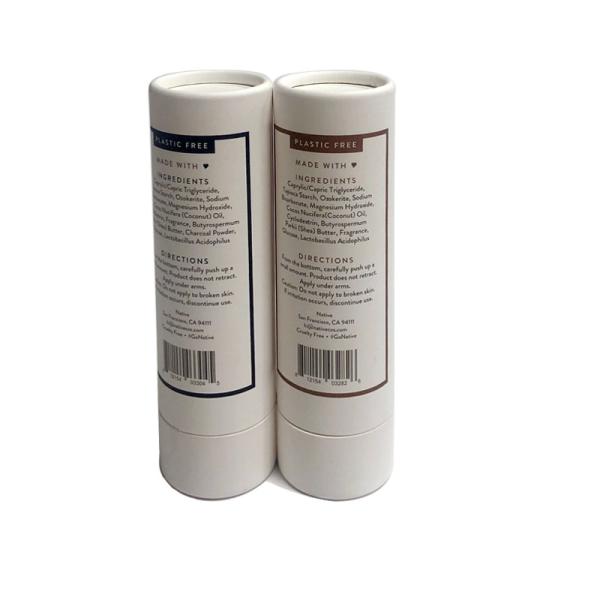 Ultralight White Cardboard Tube Packaging , Biodegradable Round Paper Tube Packaging