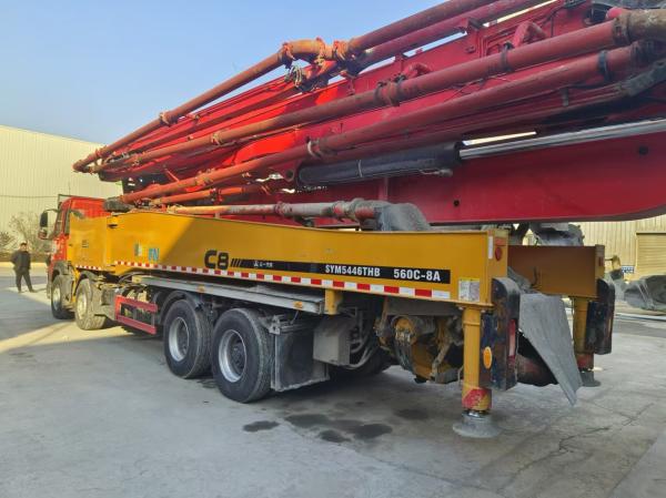SYM5446THB 2020 Used Truck-Mounted Concrete Pump Stable Condition Cylinder Type