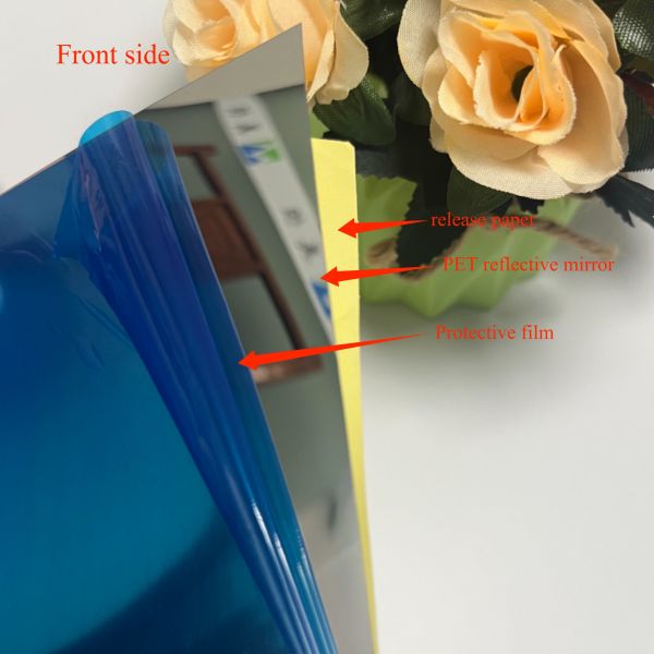 Set of 6pcs Lightweight PET soft mirror recyclable non toxic material ideal for industrial applications durable and flexible solution with self-adhesive