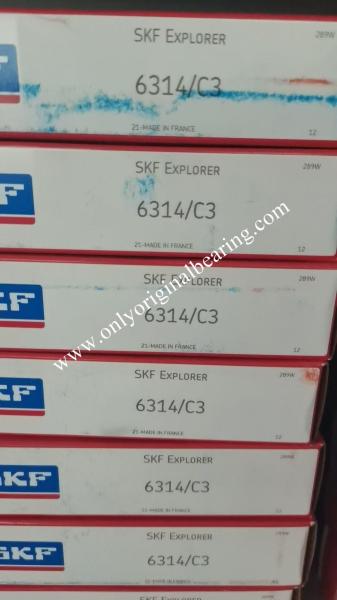 100%  Original  S K  F     Deep Groove Ball Bearing  6314 , 6314/C3 , 6314-2Z
