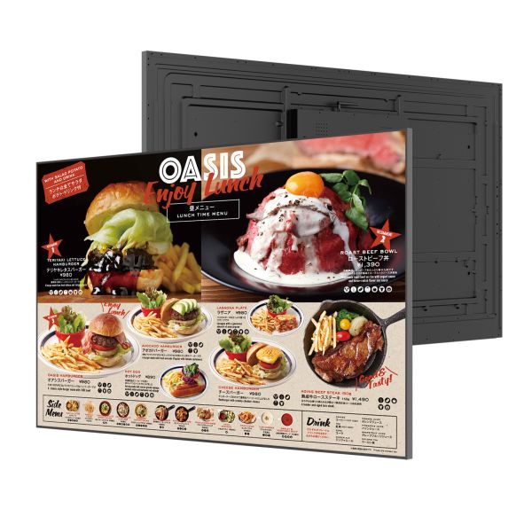 Android Media Player Electric Advertising Board Indoor Wall Mounted 65 Inch 4K UHD Commercial LCD Display