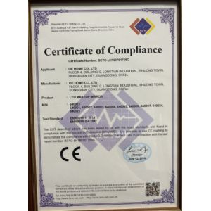 Dongguan OE HOME Furniture Co., Ltd. Certifications