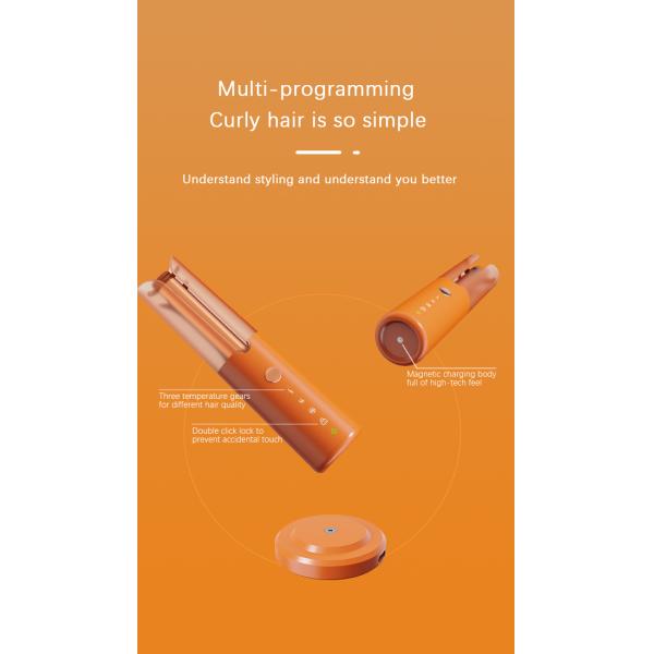 Hot selling wireless automatic hair curler automatic rotating rechargeable portable wireless hair curler auto hair curle