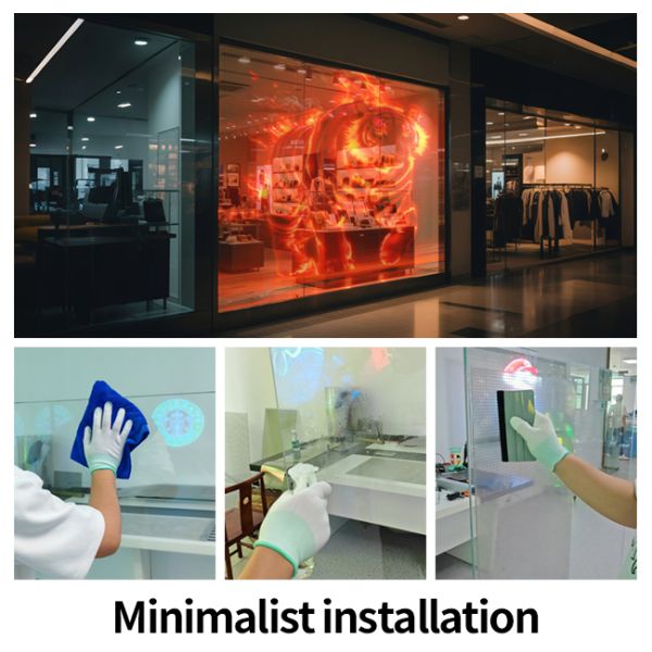 Indoor Full Color DC5V Flexible Transparent LED Display Film P6