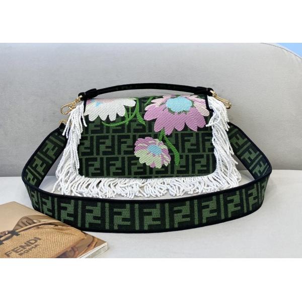 Limited Style Of Baguette Bag Nifty Tassels Luxury Cross-Body Bag Hand Embroidery Handbag