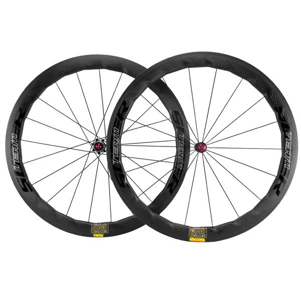 Дорожные велосипеды 700c Углеродное волокно Колесо набор 50 мм Клинчер Углеродное колесо Колесо велосипеда